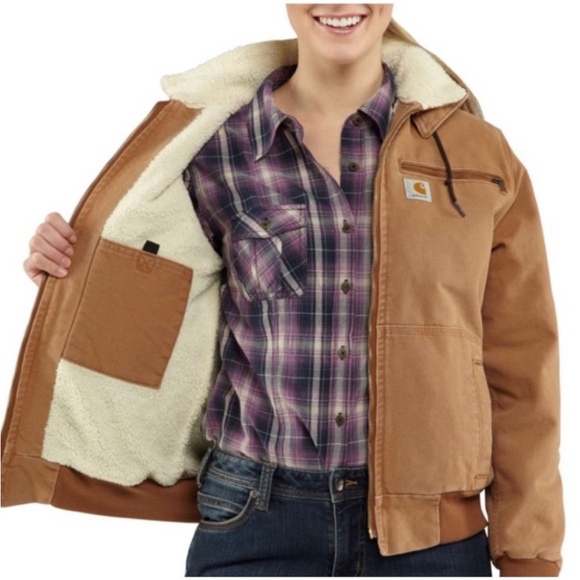 Carhartt Weathered Duck Wildwood Tan Canvas Women’s Jacket size XL - Picture 6 of 15